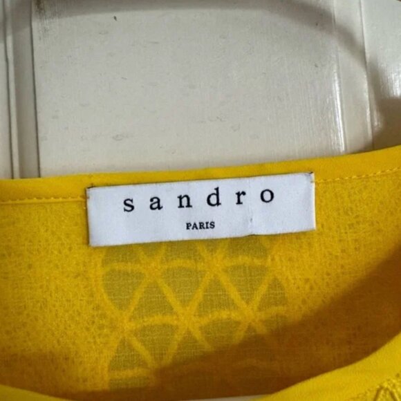 Sandro yellow Mimosa dress size US 6 / French size 2 - Picture 2 of 6